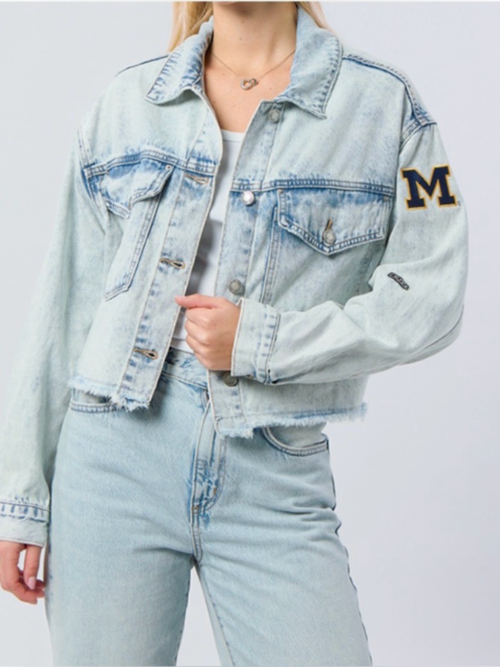 University of Michigan Hype & Vice Jean Jacket - Picture 2 of 7